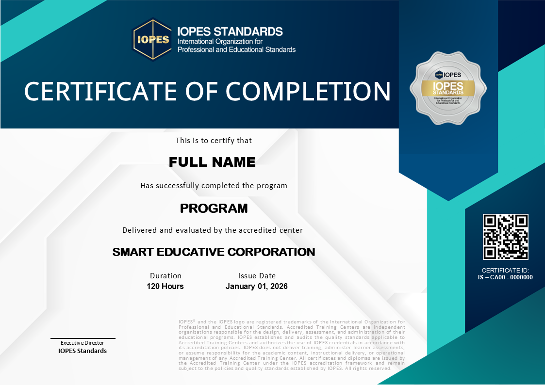 Certificate of Completion – IOPES Standards